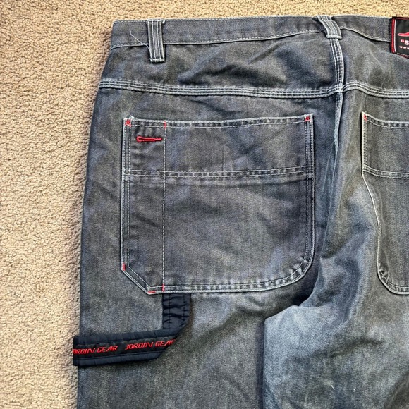 Vintage Jordin Sportswear Jeans Mens 44x34(31) Black Faded HipHop Baggy 90's Rap - Picture 13 of 14